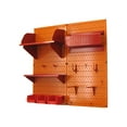 thumbnail image 2 of Wall Control Pegboard Hobby Craft Pegboard Organizer Storage Kit with Orange Pegboard and Red Accessories, 2 of 8