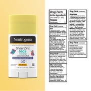 Neutrogena Sheer Kids Mineral Sunscreen Stick, SPF 50, 1.5 oz