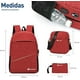 thumbnail image 5 of Mochila Antirrobo Bluelander 3 Piezas con Puerto USB y Puerto para Audífonos Rojo, 5 of 6