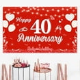 thumbnail image 2 of Happy 40th Anniversary Backdrop Banner Decor, 40th Wedding Anniversary Background Sign Decor, Happy 40 Years Wedding Anniversary Party Theme Decorations for Women Men Supplies, 2 of 6