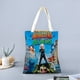 thumbnail image 2 of Monsters vs. Aliens Bolso de tela con estampado de lienzo para mujer, bolsa de compras reutilizable y estética, con cremallera interior, regalo para mujer, 35 × 40 cm., 2 of 6