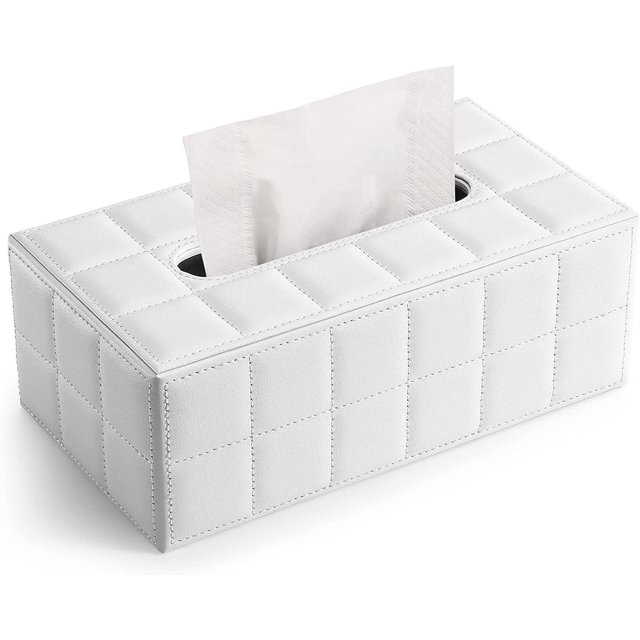 Funda para caja de pañuelos rectangular, elegante y funcional decoración para el hogar, la oficina y el automóvil con base magnética, para dispensador de servilletas de papel faciales, material de