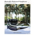 thumbnail image 3 of Gafas de sol LVIOE polarizadas con decoración de mariposa para mujer, 3 of 6