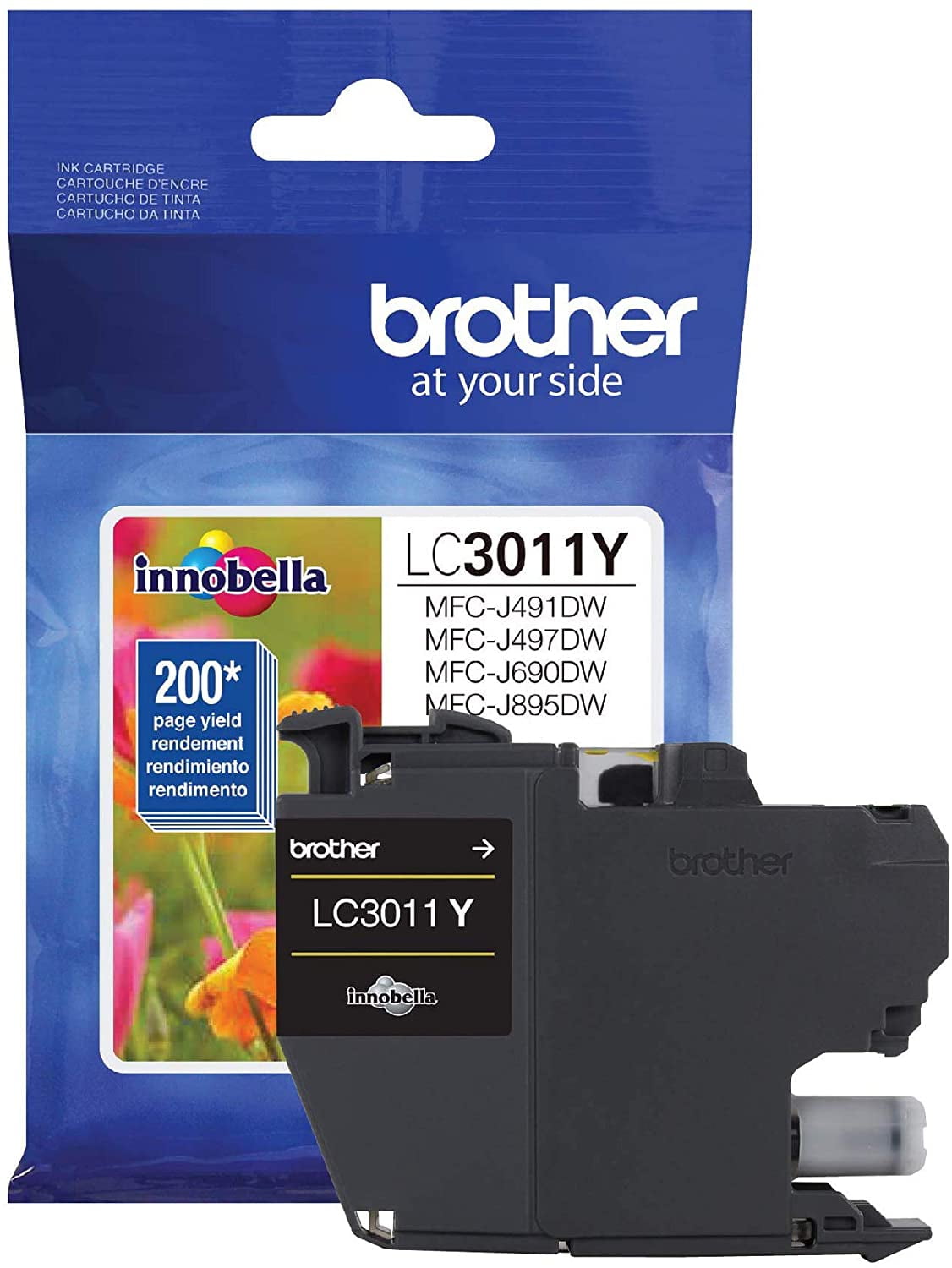 Brother Printer LC3011Y Single Pack Standard Cartridge Yield Up to 200
