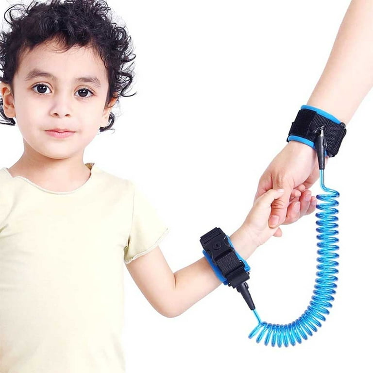 FZFLZDH Baby Child Anti Lost Safety Wrist Link Harness Strap Rope Backpack Leash Walking Hand Belt Band Wristband for Toddlers Kids 2.5m Blue