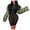 Green, variant on Fesfesfes Coat for Women Jacket Down Padded Solid Jacket Zipper Slim Fit Warm Patchwork Jacket Sale Clearance