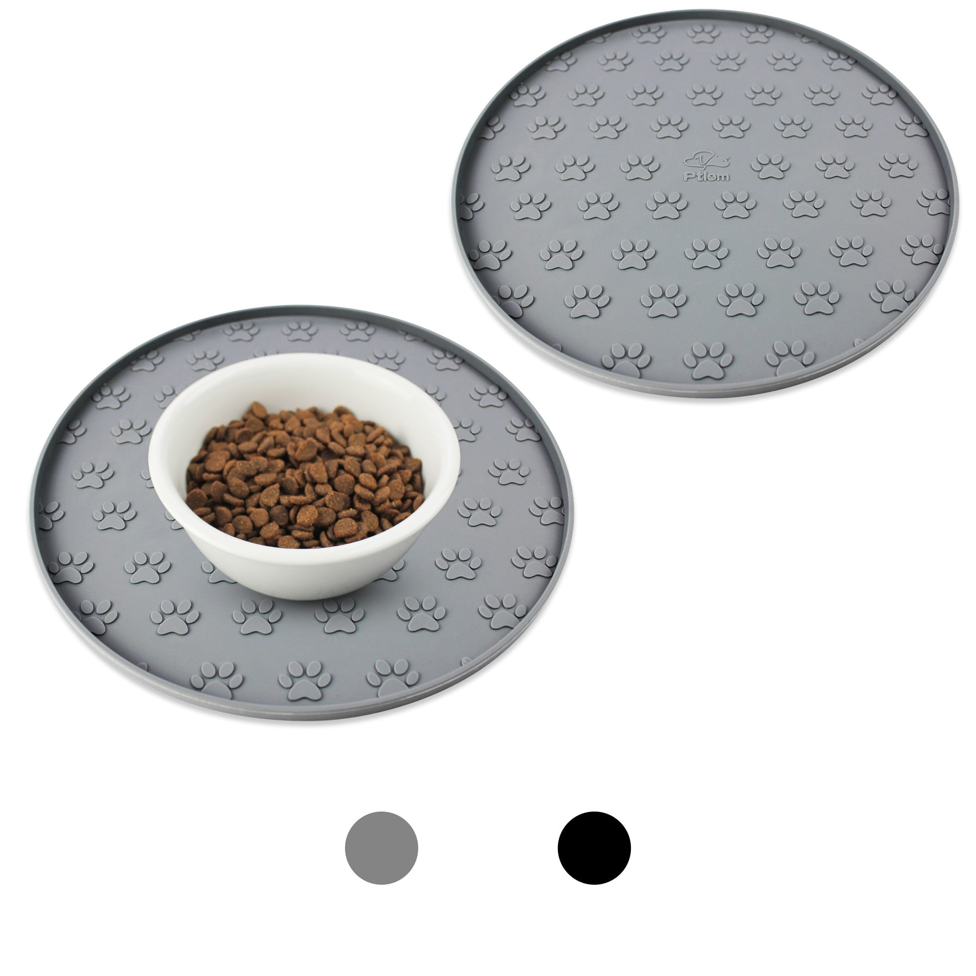 2PCS Pet Placemat for Dog and Cat Bowl Mat for Prevent Food and Water