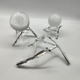 thumbnail image 3 of Estante de bola de cristal, trípode de metal, soporte para árbol, base de libélula con forma de triángulo de rosa bañada en oro, 3 of 6
