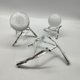 thumbnail image 3 of Estante de bola de cristal, trípode de metal, soporte para árbol, base de libélula con forma de triángulo de rosa bañada en oro, 3 of 6