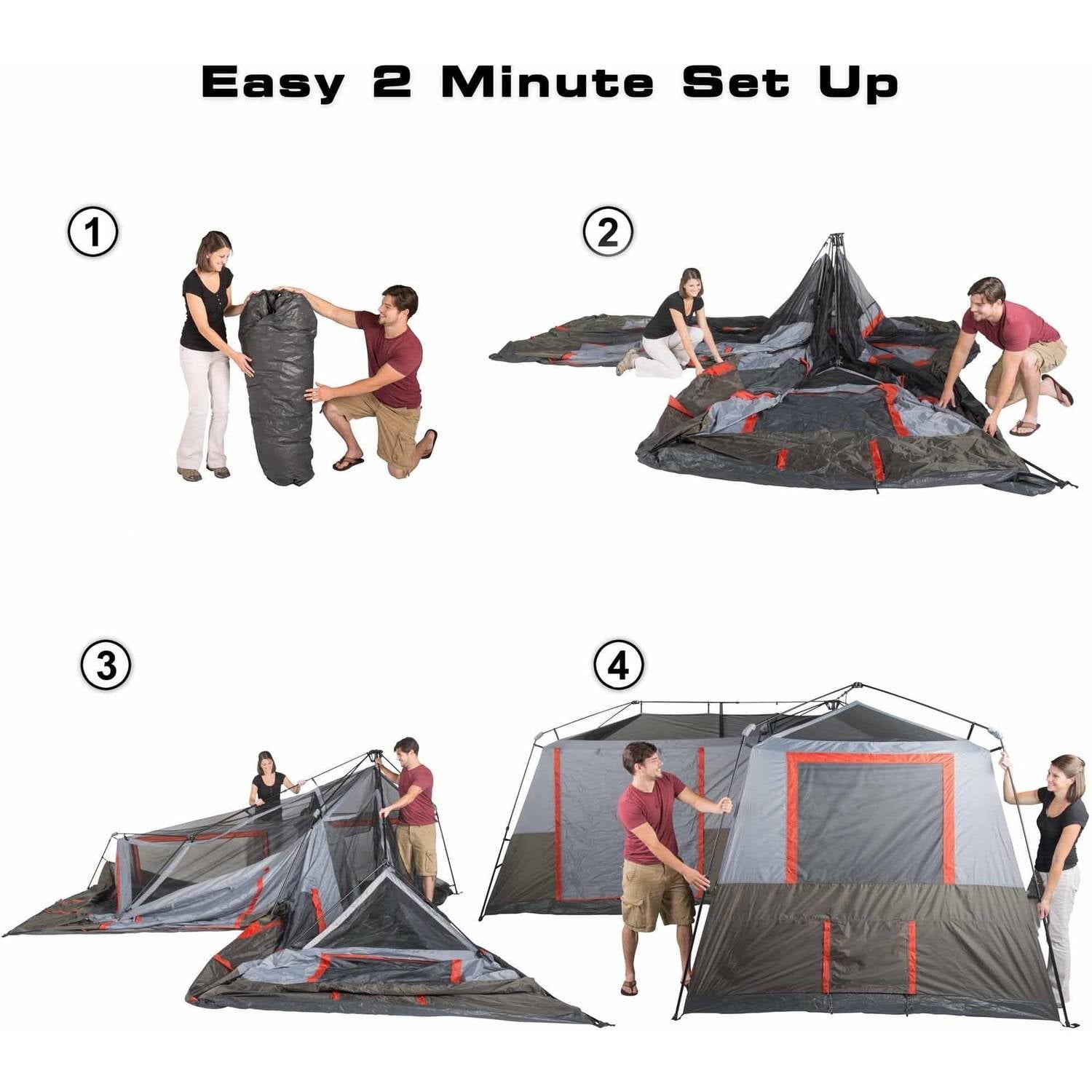 How to Setup Ozark Trail 12 Person Instant Cabin Tent?