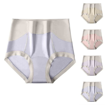 Special Savings: Panty Pack  Bragas de Mujer  Fashion Women s Breathable Soft Stretch Panties Underwear High Waist Belly Dry Fast SOPATENOR Beige L