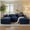 Dark Blue(3-Seat & 2 Ottoman), variant on Ovios 108" Modular Sofa U-Shaped Cloud Sectional Couch with 2 Ottomans, Comfy Deep Seat Chenille Sofa for Living Room, Apartment, Camel