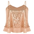 thumbnail image 4 of PENGXIANG Débardeur Sans Manches à Sequins pour Femmes avec Bretelles Réglables en Maille Transparente Vêtements d'Été, 4 of 5