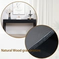 thumbnail image 4 of Hassch Modern 59.2" Console Table with Carved Drawer Fronts, Engineered Wood Hallway, Sofa, or Accent Table, Narrow Design for Small Spaces, Black/Natural, 4 of 7