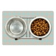 thumbnail image 1 of Geometric Pet Mat for Food and Water, Big Dots Circles Rows in Pastel Color Shades Repeating Spots Pattern, Non-Slip Rubber Mat for Dogs and Cats, 18" X 12", by Ambesonne, 1 of 2