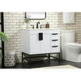 thumbnail image 2 of 32 inch single bathroom vanity in white, 2 of 8