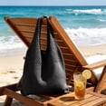 thumbnail image 6 of Beach Tote Bag, Woven Summer Shoulder Bag Boho Crochet Beach Bag for Travel Pool Picnic Shopping, Lightweight Spacious 11.81 x 15.74 in, 6 of 6