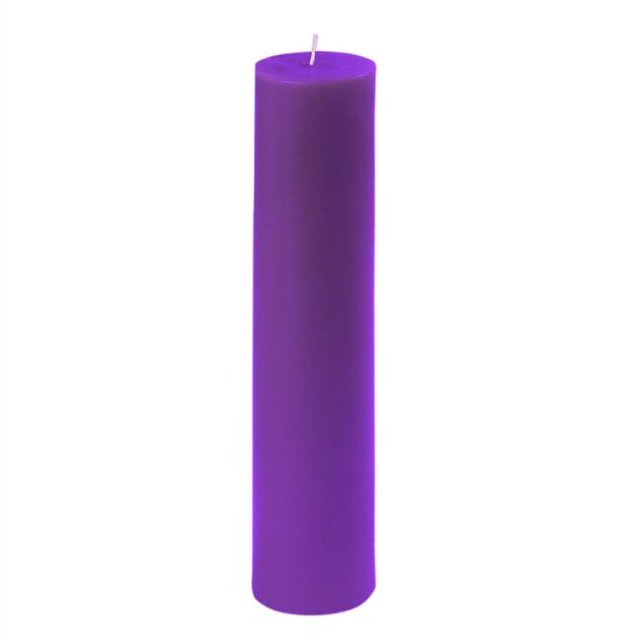 Jeco CPZ-2910-12 Bougie Pilier 2 x 9 Po, Violet - 12 Pcs