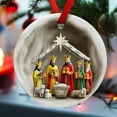thumbnail image 2 of PuSpu Home Decor Christmas Round Acrylic Hanging 8cm Nativity Scene Hanging Ornaments Transparent Colored Acrylic Holiday Decorations Christmas Tree Door And Window Pendants Holiday Products, 2 of 6