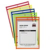 C-Line Neon Stitched Shop Ticket Holders, Assorted Neon Colors, 9 x 12 Inches, 10 per Pack (43920)