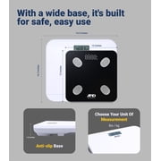 A&D Medical Premium+ Wireless Wide Base Weight Scale, Bluetooth Smart, 550 lb Capacity, UC-356BLE