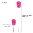 thumbnail image 2 of Uxcell 12" to 31.5" Microfiber Cleaning Duster, Washable Extendable Brush Rose Red 2Pack, 2 of 5