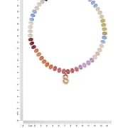 Time and Tru Goldtone Multicolored Bead Initial S Necklace