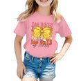 thumbnail image 1 of LUOGENLI T-Shirt pour Filles Enfants Mode Décontractée Imprimé Col Rond Ample Manche Courte T-Shirt Haut Maxi Chemises pour Filles Taille Haute 12-13 Ans, 1 of 5
