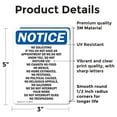 thumbnail image 2 of (2 Pack) No Soliciting If You Do Not Have OSHA Notice Sign 5 Inch X 3.5 Inch Vinyl Label Decal Sticker Weather Resistant, UV Protected for Workplace, Business, and Construction Site,, 2 of 7