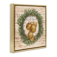 thumbnail image 3 of Stupell Industries Traditional Winter Bells Wreath Gold Floating Frame Canvas Art, 25 x 25, by Paul Brent, 3 of 8