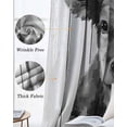 thumbnail image 6 of Vintage Grey Cow Black Out Curtains 72 Inch Long, Light Blocking Drapes with Black Liner, Wooden Retro Art Animals Thermal Insulated Blackout Curtains for Bedroom Living Room 52"x72" 2 Panels, 6 of 8