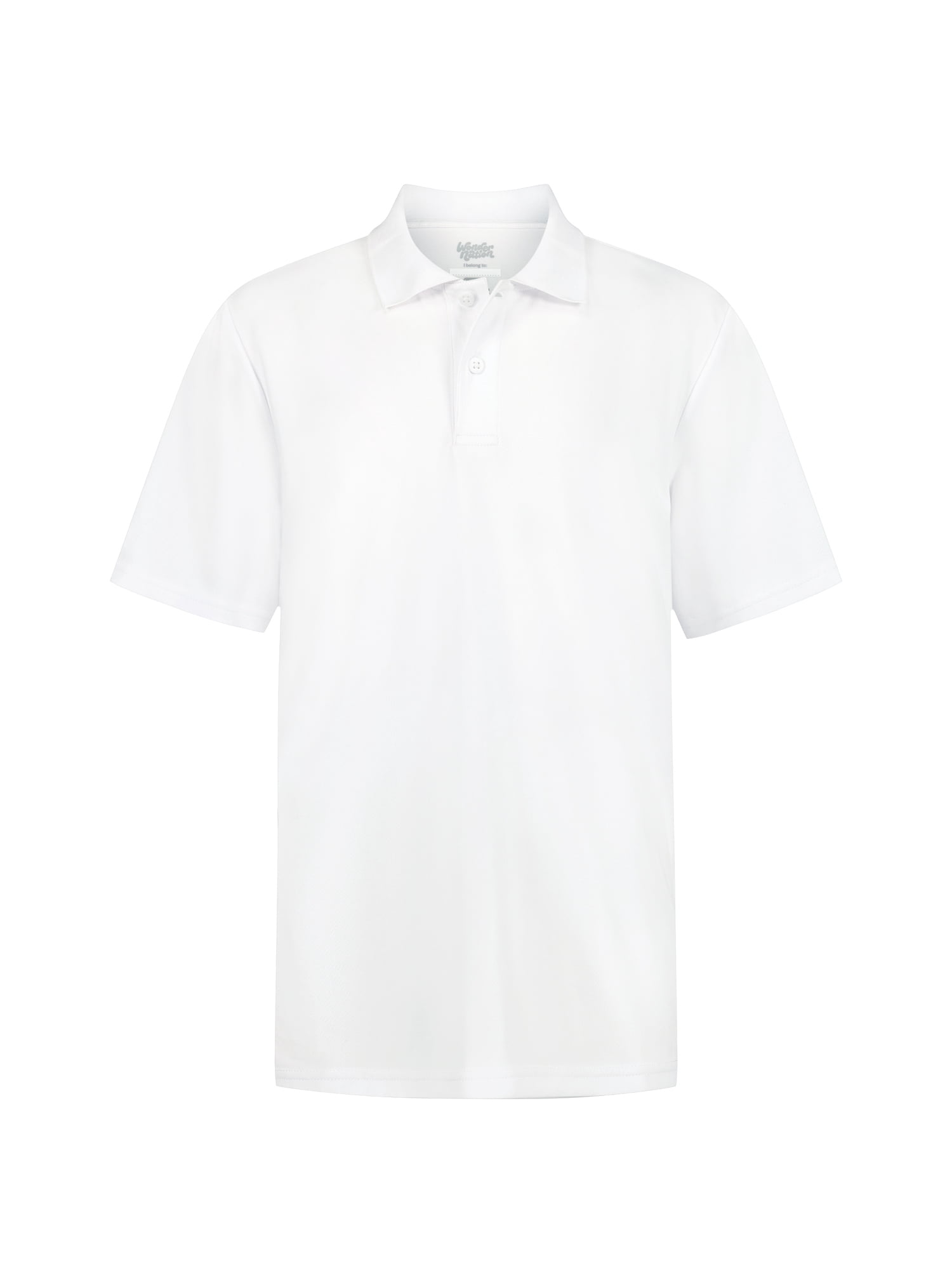 Wonder Nation Boys School Uniform Short Sleeve Performance Polo Shirt, Sizes 4-18 & Husky