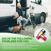 Upgraded Brass RV Vacuum Breaker Check Valve, 571-VAC-CHK-A Camper Trailer Flusher Check Valve fit for b&b Model 571 Check valve Replace Leaking Vacuum Breaker on Black Tank System 1/2 DN Male