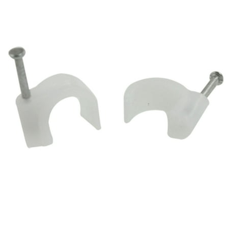 Coax Cable Clips - Unique Bargains100 Pcs 12mm Diameter Coax Cable Inserting Circle Nail Clips