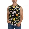 thumbnail image 3 of Uemuo Flower Butterfly Pattern Men's Sleeveless T-Shirt,Muscle Athletic Tank Top, Moisture-wicking Quick-dry Breathable Classic Tee Top for Gym Run Outdoor Sports-XX-Large, 3 of 8