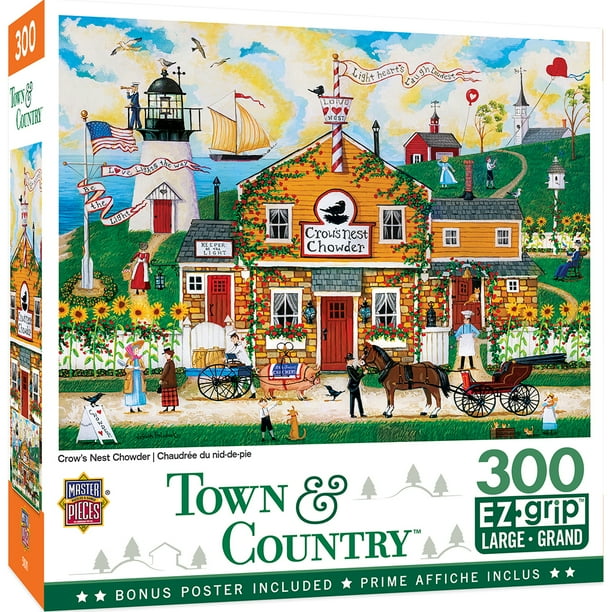 Masterpieces Town Country Collection Crow S Nest Chowder 300 Ez Grip Large Pieces Jigsaw Puzzle Walmart Com Walmart Com