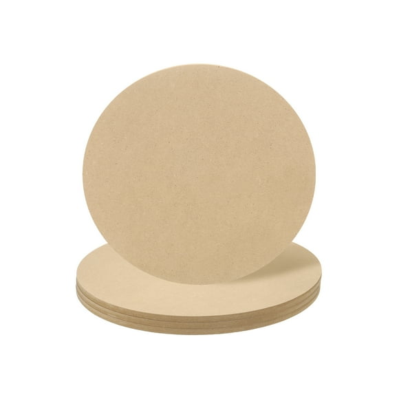 Uxcell 4pcs 12 Inch Wood Circles for Crafts, 0.31 Inch Thick Unfinished Blank Wooden Rounds Slice Cutouts