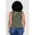 thumbnail image 5 of Womens Plus Size Acid Wash Keyhole Mock Neck Tank Top, 5 of 5