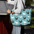 thumbnail image 4 of Wukai Lovely Roosters Print Zipper Bag,large Beach Tote Bag,Waterproof Sandproof Bag,Grocery and Picnic Tote Travel Bag, 4 of 5