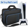 TSV Carrying Case Fit for PS5 Disc/Digital Edition Console and Accessories, Portable Storage Handbag, Travel Protective Shoulder Bag, Backpack Fit for PlayStation 5 Game, Black