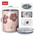 thumbnail image 4 of 12oz Coffee Tumblers Pioneer Flower Floral Print Pattern Stainless Steel Vacuum Insulated Travel Tumbler Coffee Cups Mug with Lid and Straw with Cleaning Brush for Cold & Hot Drinks, 4 of 5