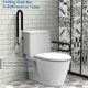 thumbnail image 5 of Bathroom Grab Bar Handle Flip-up Screw-in Toilet Safety Rail Hand Grip Home Health Care Equipment for Elderly Disabled, 5 of 5