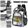 thumbnail image 5 of Scooby Doo Characters Transparent Backpack Student School Bag Satchel Bookbag Large Capacity Clear Through Daypack Unisex Travel Bag 17 Inch, 5 of 7