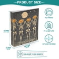 thumbnail image 3 of FORMRS 3 Ring Binder 1.5 inch with Pockets Set of 2 Clip Board 200 Sheets Capacity, Beige Halloween Skeleton, 3 of 8
