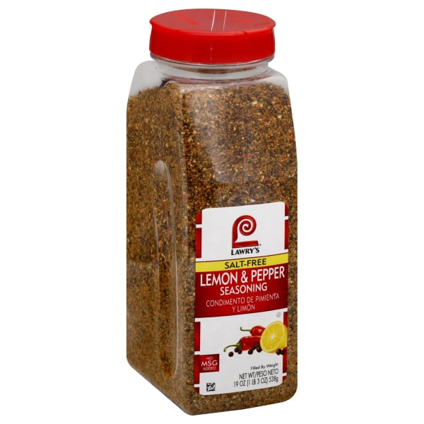 Lawry's Salt Free Lemon & Pepper Seasoning, 19 oz