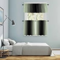 thumbnail image 5 of Light Green Black Ombre Kitchen Curtains Sets for Windows 36 Inch Length, Modern Gradient Abstract Art Rod Pocket Window Treatments Tier Curtains and Valances Set for Bedroom/Bathroom, 5 of 8