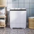 thumbnail image 4 of Costway 20lbs Compact Mini Portable Twin Tub Washing Machine Washer Spain Spinner Black, 4 of 10
