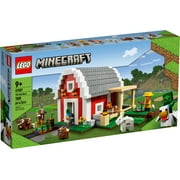 LEGO Minecraft The Red Barn Farm House Toy 21187 with Villager and Zombie Figure Plus Goat, Cow & Horse Animal Figures for Kids