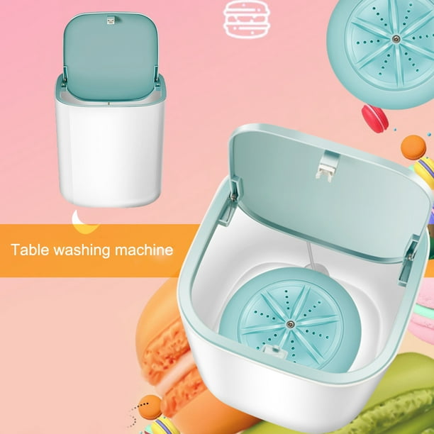 Mini laveuse portative avec 2 seaux pour laveuse et roulette pour vêtements  pour bébé