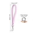 thumbnail image 2 of Uxcell PU Leather Keychain, 2 Pack Key Holder Keyring Strap with Metal Silver Key Ring Lock for Wallet Purse, Pink, 2 of 6
